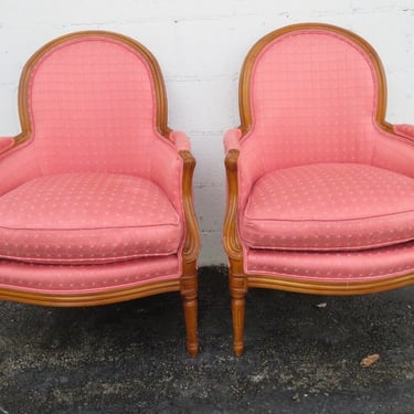 Henredon French Side Living Bed Room Den Fireplace Chairs a Pair 2972
