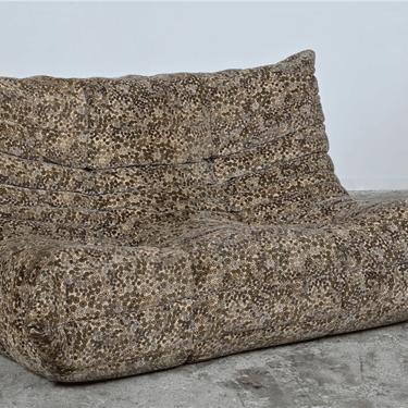 Ligne Roset 2 seat Togo sofa in very rare original Liberty of London floral velvet fabric designed by Michel Ducaroy