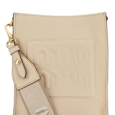 MIU MIU Sand Leather Crossbody Bag