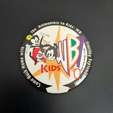 Vintage 90s Animaniacs WB Cartoons Pinback Button 