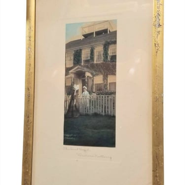 Wallace Nutting Signed "The Last Word" Hand Colored Photo Lithograph 