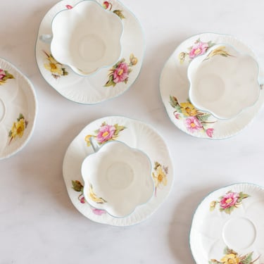 set of Shelley "begonia" teacups and plates