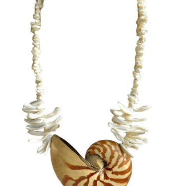 Fabulous Huge Nautilus Shell Statement Necklace