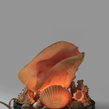 1930s Conch shell TV lamp light 