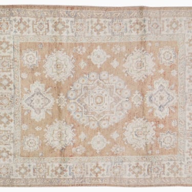 Vintage Turkish Anatolian rug 4'10" x 6'8"