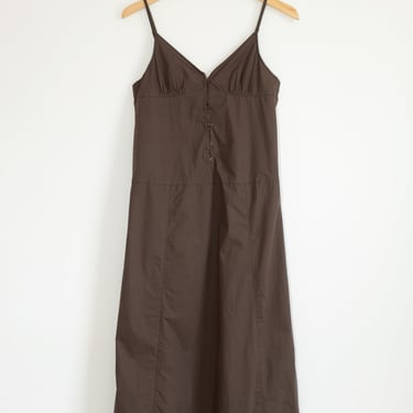 Double Seam Dress in Chocolate