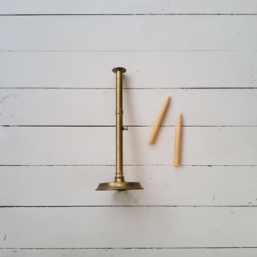 Large Adjustable Brass Candlestick Holder Antique Brass Candle Lifter 