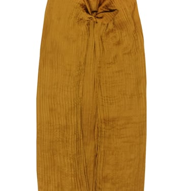 Vince - Mustard Yellow Pleated Midi Skirt Sz XS