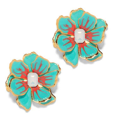 The Pink Reef Small Double Florals in Turquoise