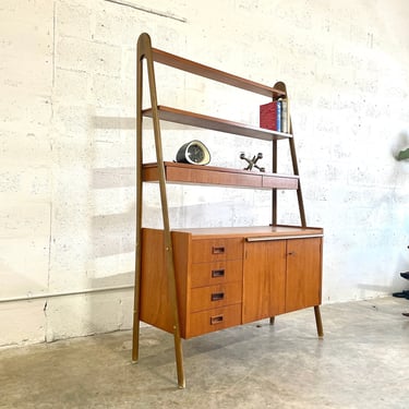 Mid Century Modern Bookcase or Room Divider 