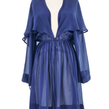 Alaia Blue Chiffon Mini Dress