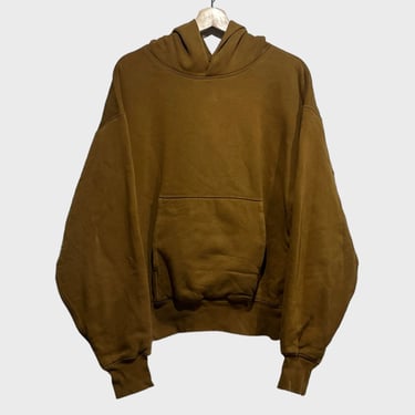 Brown Double Layer Hoodie M