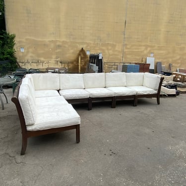 Pottery Barn Chatham Mahogany 7-Piece Outdoor Sectional
