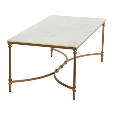 Everly Quinn Deverell Marble Top Coffee Table EC1101 FFE-795