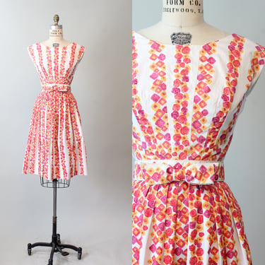 1950s SUZY PERETTE cotton belted dress xs | new spring 