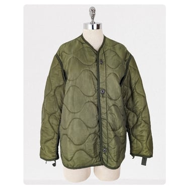 vintage military liner jacket (Size: S)