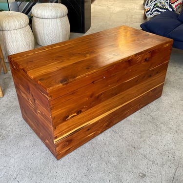 Vintage Solid Cedar Chest with Dovetail Corners 