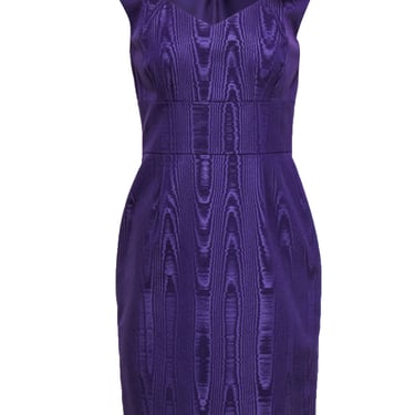 Antonio Melani - Purple Printed "Gretchen" Sleeveless Fitted Sheath Dress Sz 4