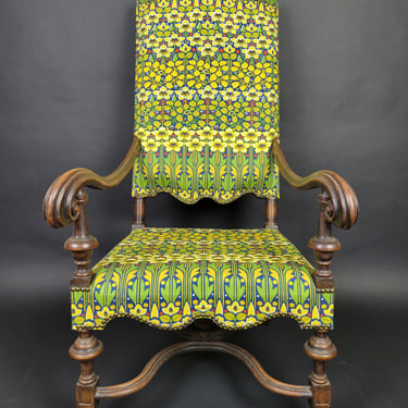 Custom Upholstered Chair in William Morris Inspired Print