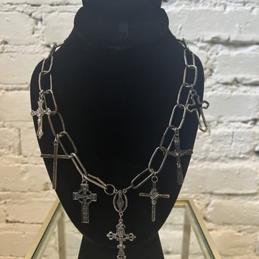 Jean Paul Gaultier cross charm necklace