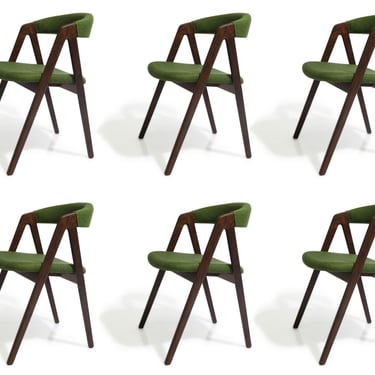 Danish A Frame Dining Chairs in Solid Walnut