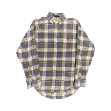(L) Blue/Green Plaid Polo by Ralph Lauren Flannel 041322 JF