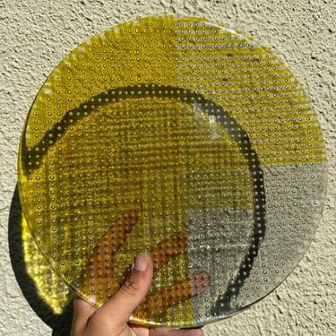 Glass Bubble Pattern Platter 
