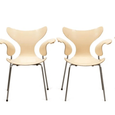 Set of Four ARNE JACOBSEN FOR FRITZ HANSEN 'LILY' ARMCHAIRS