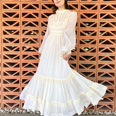 Marry Me Cream 70's Gunne Sax Dress