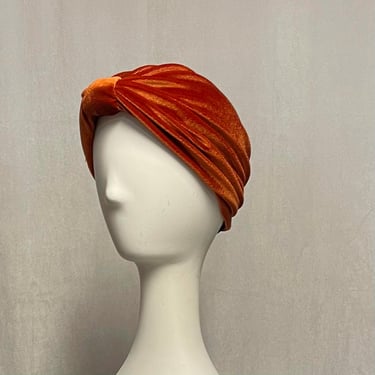 Ochre Velvet Turban 