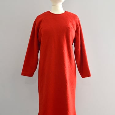 Vintage Red Sweater Dress