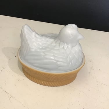 Avon Milk Glass Hen Dish (Seattle)