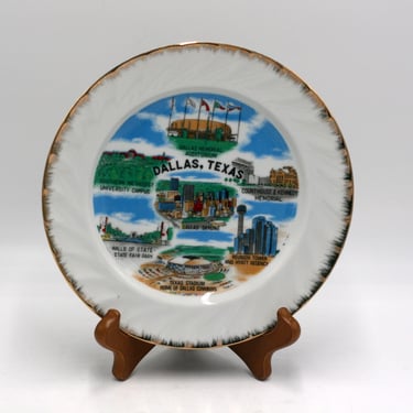 vintage Dallas Texas Souvenir Plate Made in Japan 