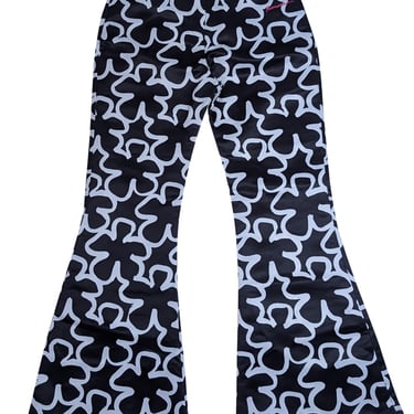 Fiorucci - Black & White Abstract Print Pants Sz L