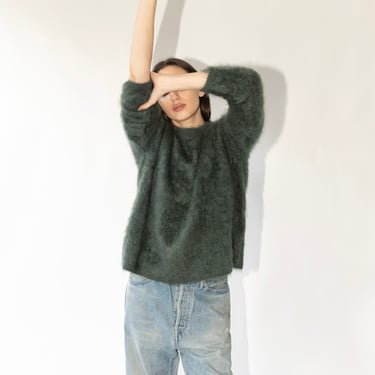 Cashmere Natalia Sweater in Olive Brushed