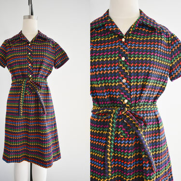 1960s/70s Rainbow Knit Dress 