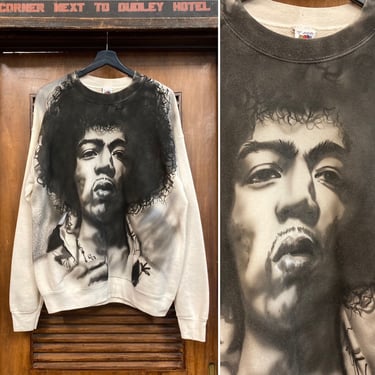 Vintage 1980’s Jimi Hendrix Airbrush Artwork Rare Sweatshirt, 80’s Airbrush Artwork, Vintage Sweatshirt, Hendrix, Vintage Clothing 