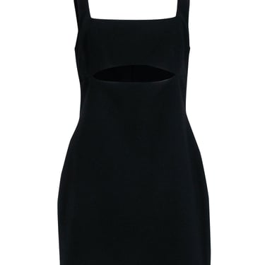 Halston - Black Sleeveless Mini Dress w/ Bust Cutout Sz 12