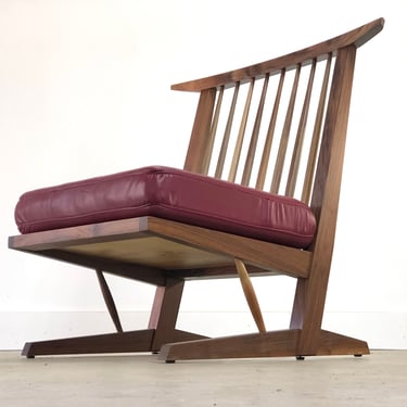 George Nakashima Inspired Conoid Lounge Chair , Mid Century Modern Accent Chair 
