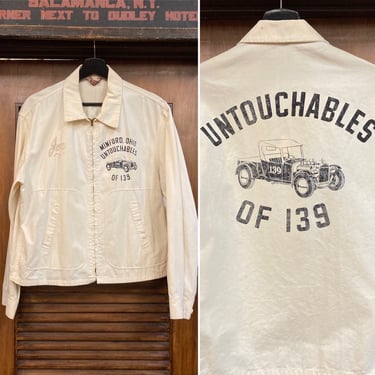 Vintage 1950’s “Untouchables” Car Club Jacket, 50’s Jacket, 50’s Windbreaker, 50’s Club Jacket,Car Club Jacket, Vintage Clothing 