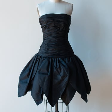 1980s Petal Skirt Dress | Victor Costa 