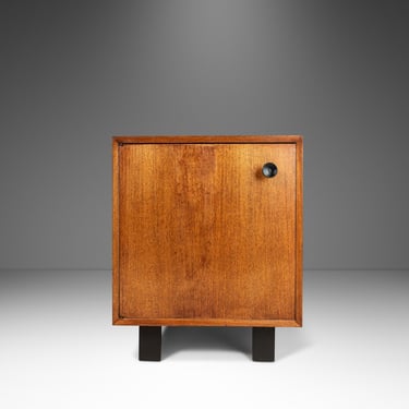 Mid Century Modern End Table / Cabinet in Walnut by George Nelson for Herman Miller, USA, c. 1960's 
