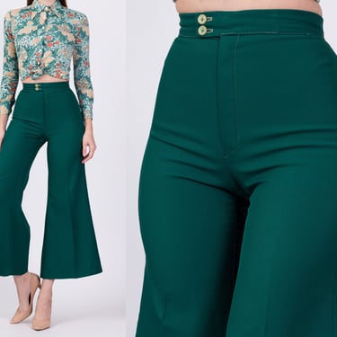 90s Y2K Does 70s Frog Green Hippie Bell Bottoms