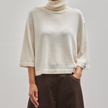 Cordera Cotton & Cashmere Turtleneck Sweater, Natural