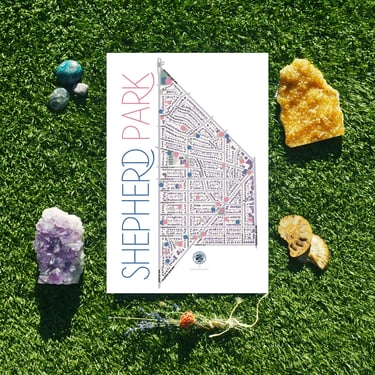 Shepherd Park Northwest Washington DC neighborhood map art print 11x17 