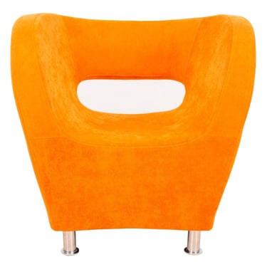 Post-Modern Style Orange Upholstered Armchair