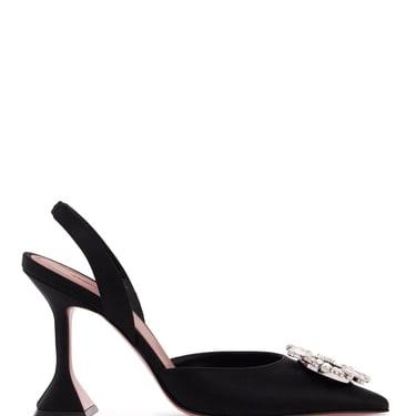 Amina Muaddi Slingback Satin Begum Women