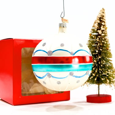 VINTAGE: Poland Ornament in Box - Specialty Hand Blown Ornament, Hand Decorated - Holiday, Christmas - Made in Poland - SKU 24-25-D-00017066 