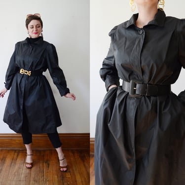 70s/80s Nylon Swing Coat - M/L 