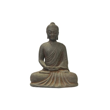 Iron Rustic Sitting Buddha Gautama Amitabha Shakyamuni Statue ws3569E 